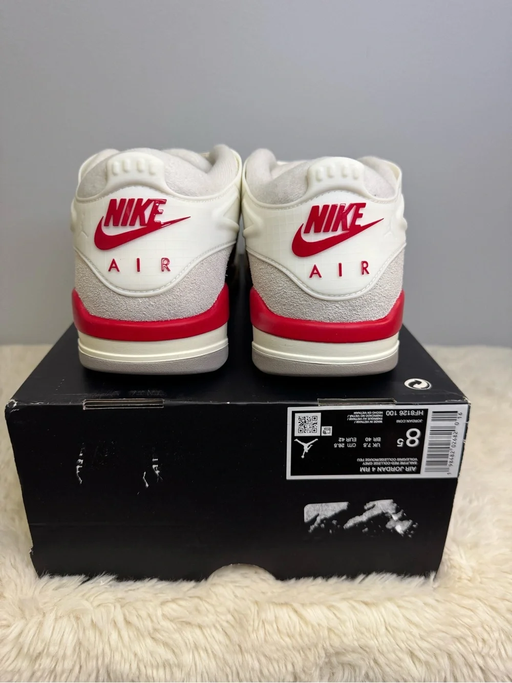 Jordan Air Jordan 4 RM Fire Red Sail/College Grey Low Top Men HF8126-100